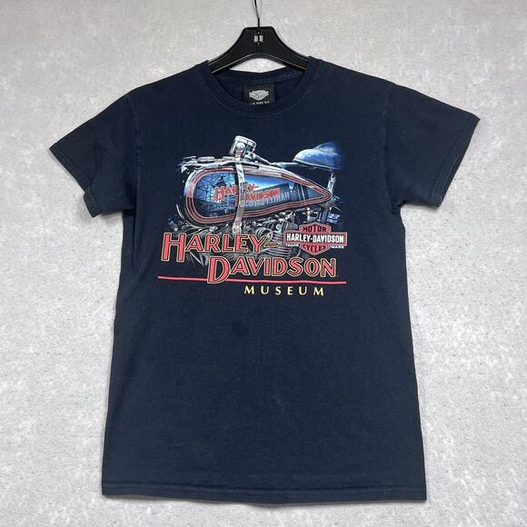 Harley Davidson Museum T-Shirt Mens Size Small Black Milwaukee, WI Short Sleeve - Picture 1 of 11